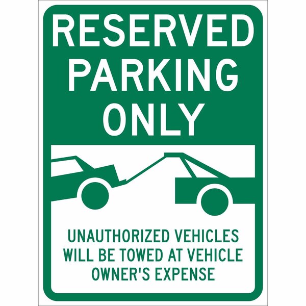 Brady Parking Sign, 24"H, 18"W, Aluminum, 115634 115634 - main